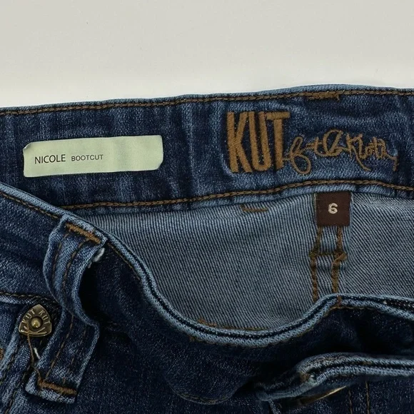 KUT from the Kloth Nicole Bootcut Jeans Dark Wash Size 6 - Picture 6 of 14